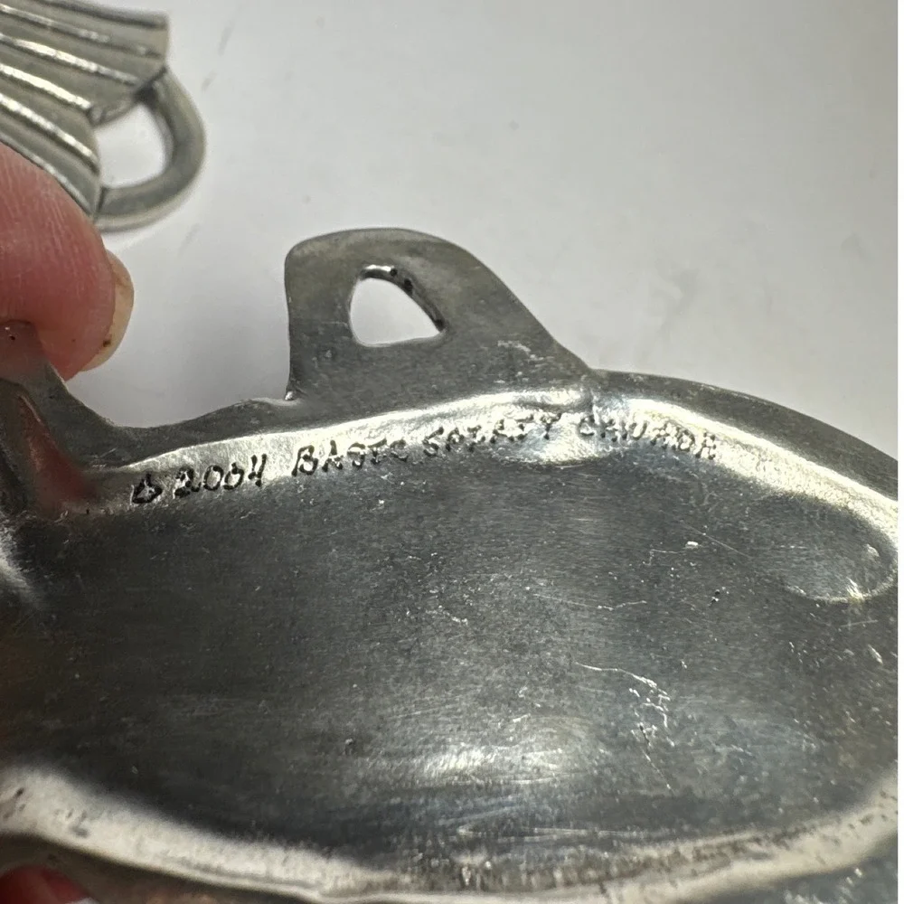 Basic Spirit Canada Pewter Fish Wall Hook & Fish Bottle Opener Nautical Lot of 2
